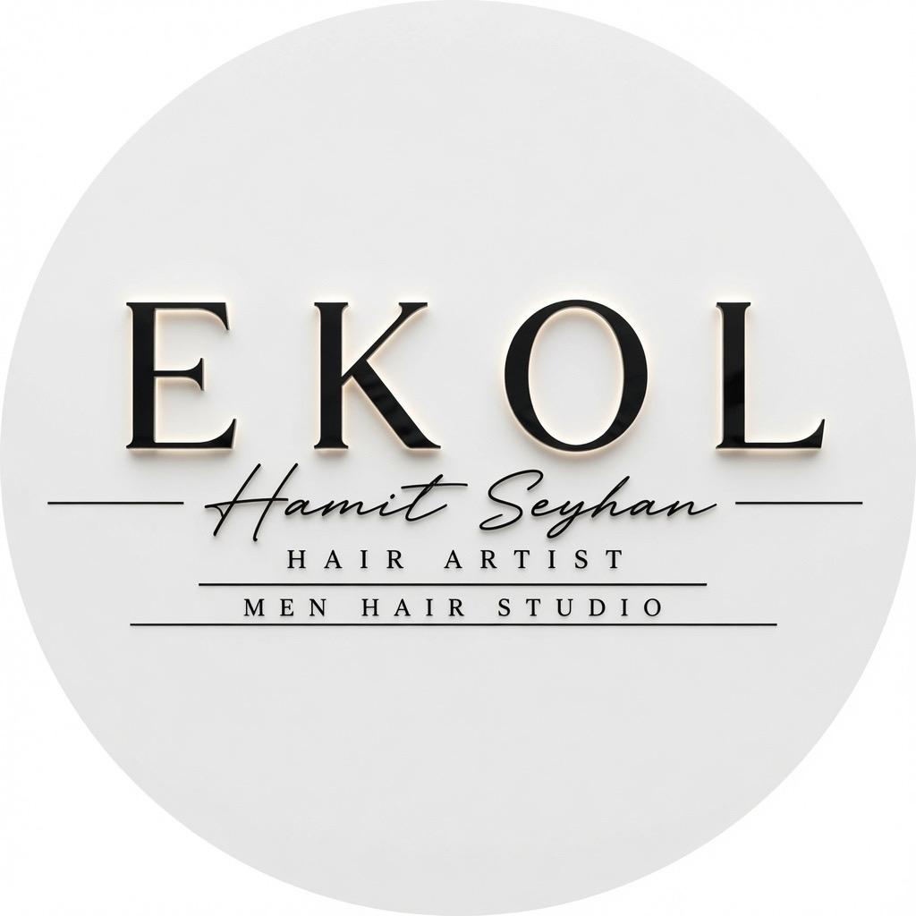 Ekol Hamit Seyhan Hair Artist yuvarlak marka amblemi
